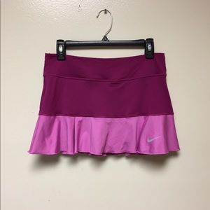 Nike Dri-Fit Pink Pleated Mini Skort, Medium